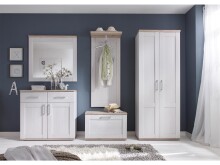 Garderobenschrank >Barbara< in Sibiu-Lärche - 76x201x39cm (BxHxT)