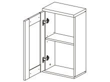 Hängeschrank >Barbara< in Sibiu-Lärche - 39x70x24cm (BxHxT)