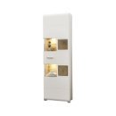 Vitrine >Kathlin< in Weiß matt aus Metall -...