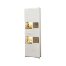 Vitrine >Kathlin< in Weiß matt aus Metall -...