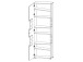 Vitrine >Kathlin< in Weiß matt aus Metall - 65x205x37cm (BxHxT)