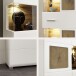 Vitrine >Kathlin< in Weiß matt aus Metall - 65x205x37cm (BxHxT)