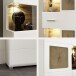 Vitrine >Kathlin< in Weiß matt aus Metall - 65x205x37cm (BxHxT)