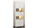 Vitrine >Kathlin< in Weiß matt aus Metall - 65x205x37cm (BxHxT)
