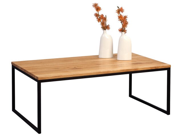 Couchtisch >Brodie I< in Wildeiche aus Metall - 110x43x60cm (BxHxT)