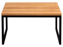Couchtisch >Brodie I< in Wildeiche aus Metall - 60x35x60cm (BxHxT)