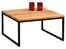 Couchtisch >Brodie I< in Wildeiche aus Metall -...