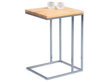 Beistelltisch in Wildeiche aus Metall - 38x62x43cm (BxHxT)