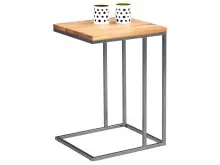 Beistelltisch >Rita I< in Wildeiche aus Metall - 38x62x43cm (BxHxT)