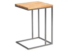 Beistelltisch >Rita I< in Wildeiche aus Metall - 38x62x43cm (BxHxT)