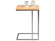 Beistelltisch >Rita I< in Wildeiche aus Metall - 38x62x43cm (BxHxT)