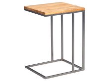Beistelltisch >Rita I< in Wildeiche aus Metall - 38x62x43cm (BxHxT)