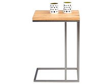 Beistelltisch >Rita I< in Wildeiche aus Metall - 38x62x43cm (BxHxT)