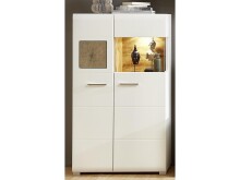Wohnwand >Kathlin< in Weiß/Matt aus Metall - 320x205x47cm (BxHxT)