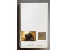 Wohnwand >Kathlin< in Weiß/Matt aus Metall - 320x205x47cm (BxHxT)