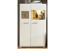 Wohnwand >Kathlin< in Weiß/Matt aus Metall - 320x205x47cm (BxHxT)