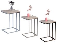 Beistelltisch >Thekla  I< in Betonoptik aus Metall...
