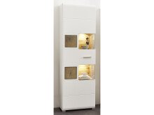 Wohnwand >Kathlin II< in Weiß/Matt aus Metall - 325x205x47cm (BxHxT)