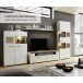 Wohnwand >Kathlin II< in Weiß/Matt aus Metall - 325x205x47cm (BxHxT)