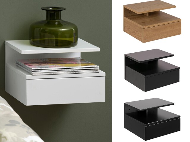Nachttisch >Randers< in  aus MDF - 35x22,5x32cm (BxHxT)