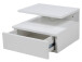 Nachttisch >Randers< in Weiß aus MDF - 35x22,5x32cm (BxHxT)