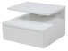 Nachttisch >Randers< in Weiß aus MDF - 35x22,5x32cm (BxHxT)