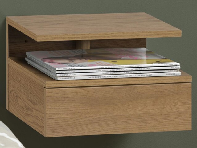 Nachttisch >Randers< in Wildeiche aus MDF - 35x22,5x32cm (BxHxT)