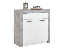 Schuhschrank >Peoria I< in Weiß aus Kunststoff - 90x90x39,9cm (BxHxT)