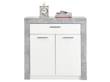 Schuhschrank >Peoria I< in Weiß aus Kunststoff - 90x90x39,9cm (BxHxT)