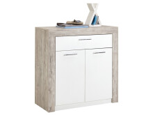 Schuhschrank >Peoria I< in Weiß aus Kunststoff - 90x90x39,9cm (BxHxT)
