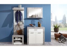 Wandspiegel >Peoria I< in Beton LA - 90,2x61,5x18,5cm (BxHxT)