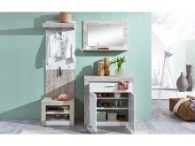 Garderoben-Set >Peoria I< in Weiß aus Kunststoff - 165x200,5x39,9cm (BxHxT)