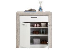 Garderoben-Set >Peoria I< in Weiß aus Kunststoff - 165x200,5x39,9cm (BxHxT)