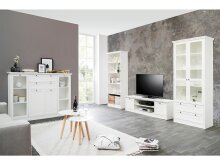 TV-Board >Landsted< in Weiß - 160x48x45cm (BxHxT)