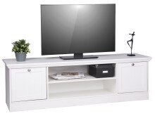 TV-Board >Landsted< in Weiß - 160x48x45cm (BxHxT)