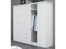 Kleiderschrank >Landsted< in Weiß -...
