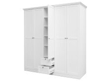 Kleiderschrank >Landsted< in Weiß - 190x200x67cm (BxHxT)