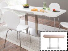 Esstisch >Quebec< aus Edelstahl - 200x74x80cm (BxHxT)