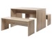 Essgruppe >Bellevue I< (3-teilig) in Sonoma-Eiche - 118x45x37cm (BxHxT)