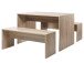 Essgruppe >Bellevue I< (3-teilig) in Sonoma-Eiche - 118x45x37cm (BxHxT)
