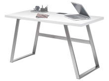Schreibtisch >Dynah< in Weiß/Matt aus Metall - 140x75x60cm (BxHxT)