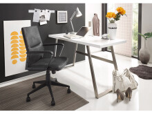 Schreibtisch >Dynah< in Weiß/Matt aus Metall - 140x75x60cm (BxHxT)