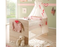 Babybett >Floris< in Sonoma-Eiche - 144x80x82cm...