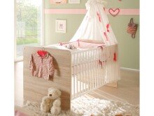 Babybett >Floris< in Sonoma-Eiche - 144x80x82cm...