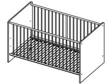 Babybett >Floris< in Sonoma-Eiche - 144x80x82cm (BxHxT)
