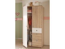 Kleiderschrank >Floris< in Sonoma-Eiche - 90x191x53cm (BxHxT)