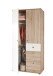 Kleiderschrank >Floris< in Sonoma-Eiche - 90x191x53cm (BxHxT)