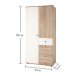 Kleiderschrank >Floris< in Sonoma-Eiche - 90x191x53cm (BxHxT)