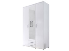 Kleiderschrank >Kitty I< in Weiß - 120x197x53cm (BxHxT)