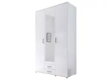 Kleiderschrank >Kitty I< in Weiß - 120x197x53cm (BxHxT)